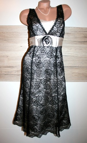 Debut DEBENHAMS CoctailKleid Spitze Lagenlook Ball Party Corsagen Kleid 10-36-38 - Bild 10 von 12