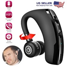Wireless Bluetooth Headset Handsfree Call Earpiece with Noise Cancelling Mic