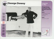 ADMIRAL GEORGE DEWEY Photo 1996 GROLIER STORY OF AMERICA CARD #60-13