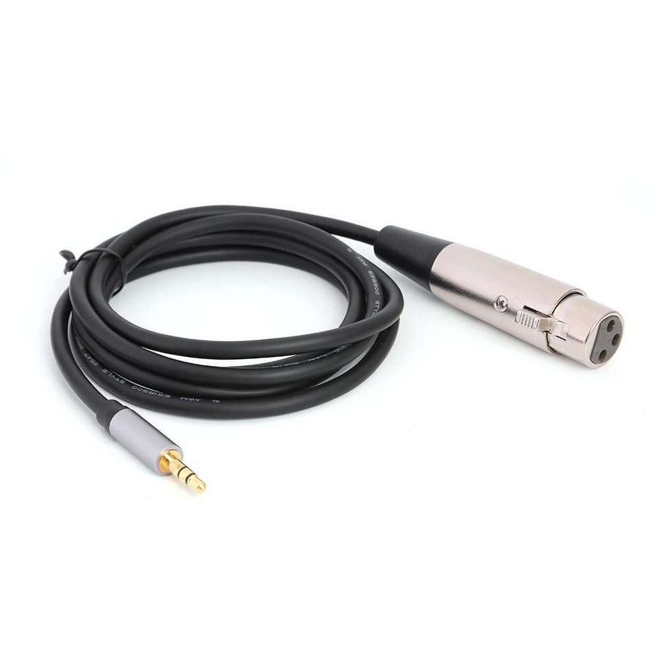  1.5m XLR 3Pin Female to 3.5mm Stereo Plug Shielded Microphone Mic