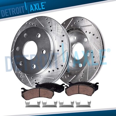 12'' Front Drilled Rotors Brake Pads for Chevy Avalanche Express Suburban 1500