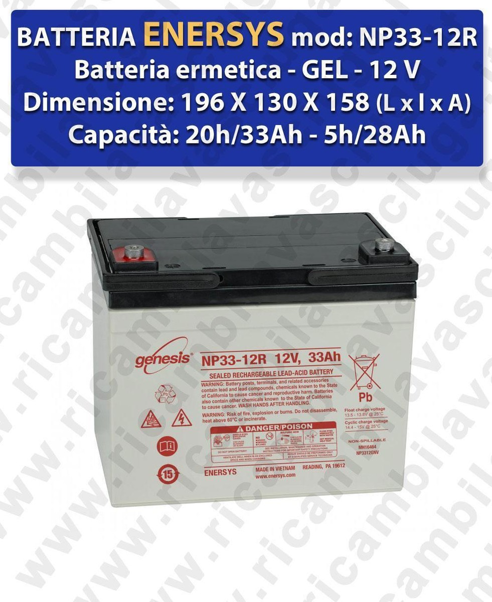 Batterie GEL ENERSYS NP33-12R - 12V 33Ah - Neuf Dans Son Emballage D'origine - Pour Applications Diverses