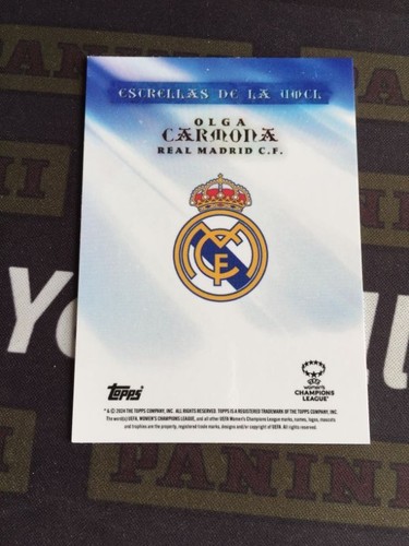 2024 Topps Aitana Bonmati Platinum Olga Carmona Autograph Blue 43/49 Real Madrid - Picture 2 of 2