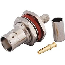 BNC Jack with Female Basket in Bulkhead RF Connector with Waterproof O-ring for