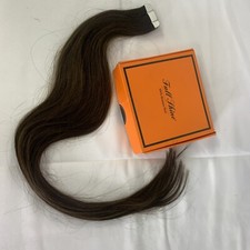 Full Shine Virgin Human Hair Single Side Tape In Extensions Color 4, 24  