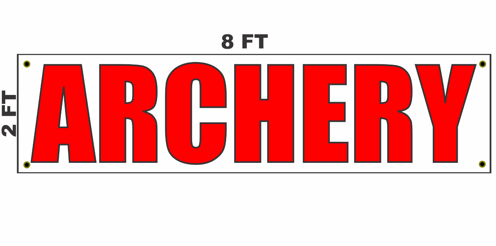 ARCHERY Banner Sign 2x8 | eBay