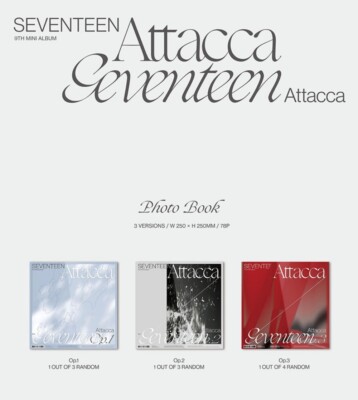 SEVENTEEN 9th Mini Album Attacca Random Ver. CD+P.Book+3p Card+
