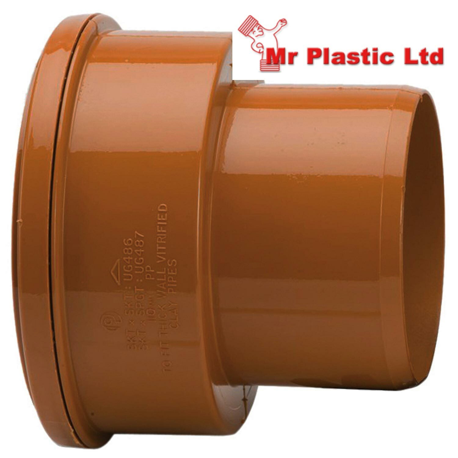 Polypipe 110mm Underground Drainage PVC to Clay Pipe Adaptor eBay