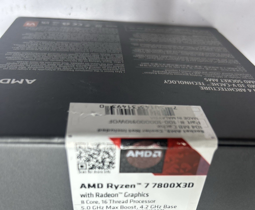 AMD Ryzen 7 7800X3D 4.2GHz 8 Core 16 Thread Gaming Desktop Processor New Sealed - Picture 5 of 5