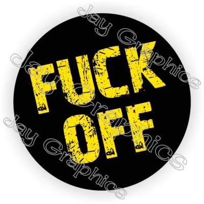 F**K OFF Hard Hat Sticker | Motorcycle Welder Helmet | Funny Rude Decal Label