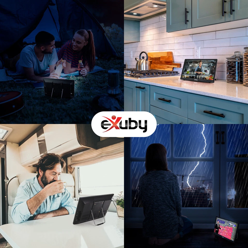 eXuby 14" Small Portable TV for Kitchen, Bedroom, Car, RV - Pre Owned - Image 3 of 4