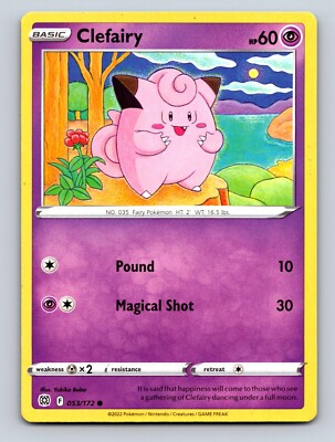 Clefairy HP 60 Magical Shot Attack Rarity Purple Colored Card