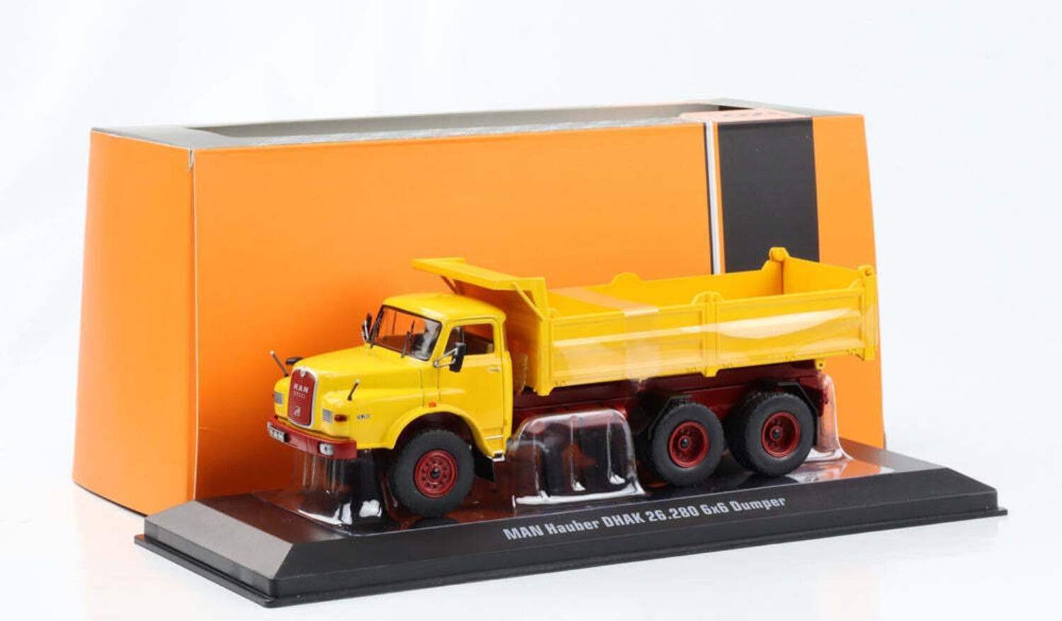Camion dumper MAN Hauber Dhak 26.280 6x6 jaune 1971 IXO TRUD003 véhicule miniature