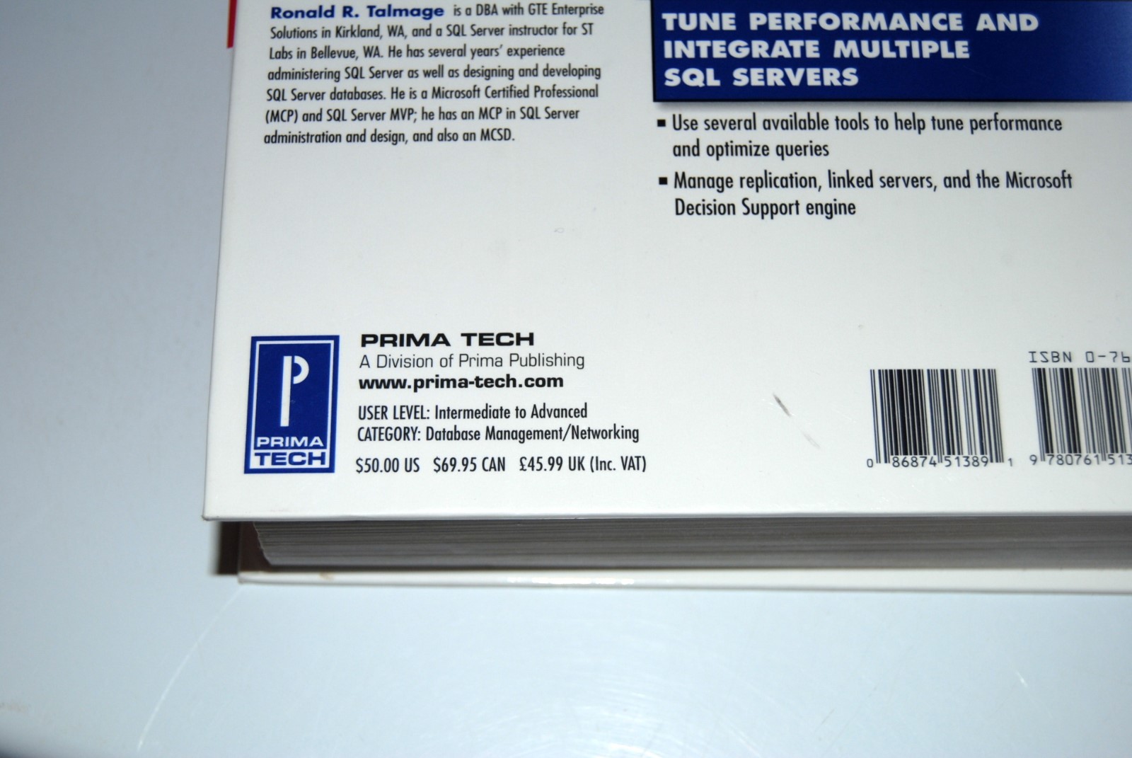 Microsoft SQL Server 7 Administrator's Guide by Ron Talmage (1999 ...