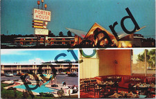 PORTER HOUSE MOTEL, Show Low, Arizona, Ross & Georgia Adams, postcard jj380