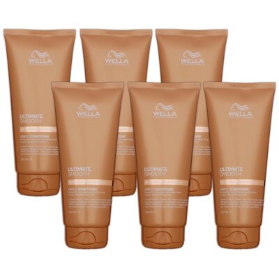 Wella Ultimate Smooth Conditioner 6 x 200 ml für trockenes Haar Step 2 Set
