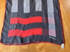 Vtg Silk Vera Neumann Ladybug Chiffon Oblong Scarf Geometric Print 42x14" Japan