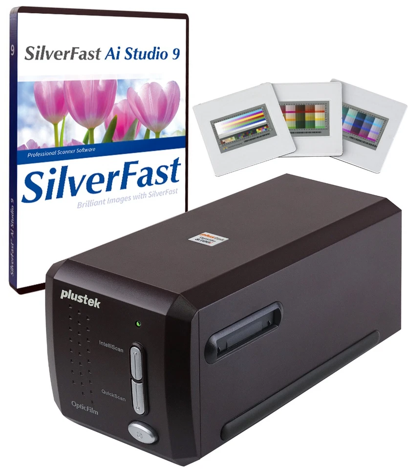 Plustek OpticFilm 8300i Ai Scanner SilverFast Ai Studio 9+Advanced IT8 (3 Slide)