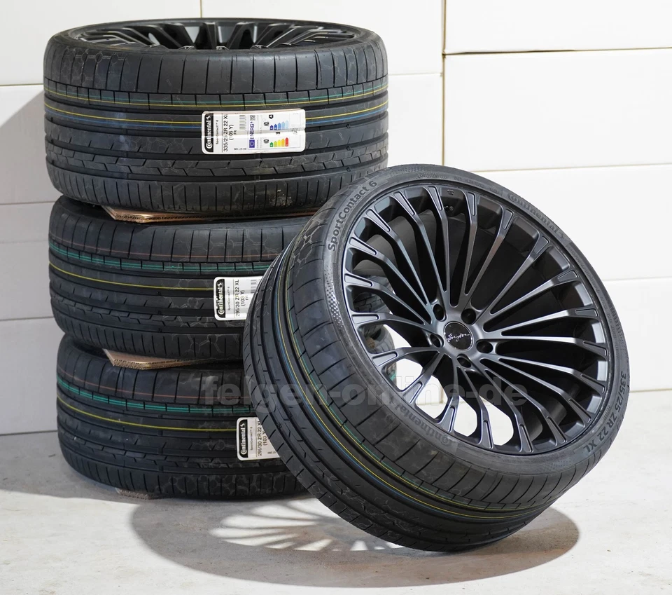 Breyton LS2 matt gun + Continental + Kompletträder + 22 Zoll BMW X5 F15 + X6 F16