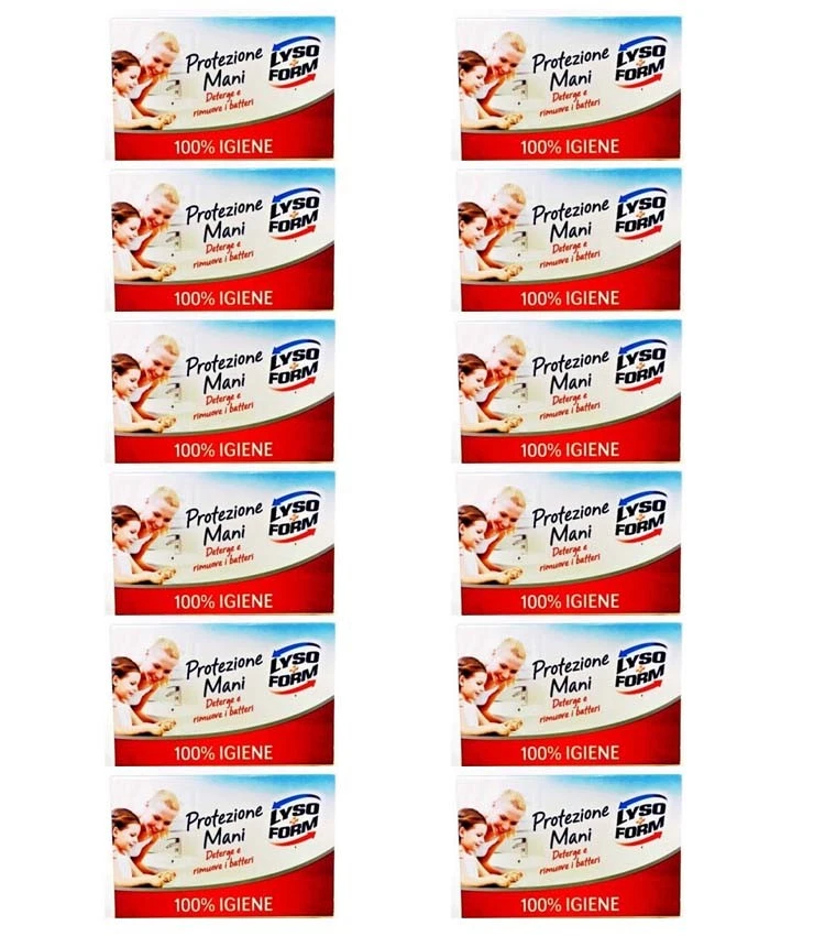 12pz Sapone solito Lysoform saponette deterge rimuove batteri 125gr