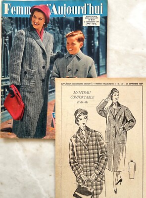 FRAUEN VON HEUTE Nr. 647 vom 26. September 1957 alte Modemagazin + Schnittmuster