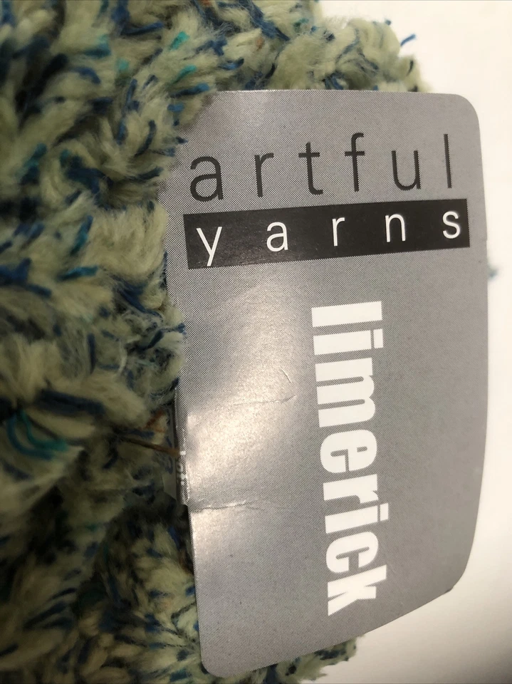Artful Hilos LIMERICK 3022 Verde Azul Grueso Hilo Bola 1 Bola = Bufanda Boa 3.5 OZ Foto 2 de 4