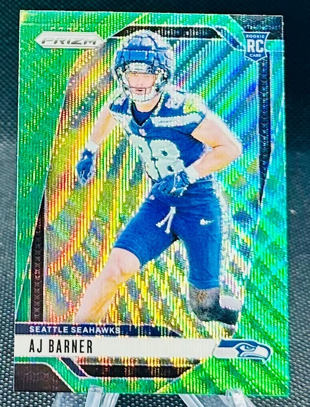 2024 Panini Prizm Green Wave Prizm AJ Barner Seattle Seahawks Rc #304