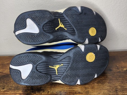 2015 Nike Air Jordan 14 XIV Laney Royal/Black/Maize 807511-405 Men's 9 - Picture 6 of 7