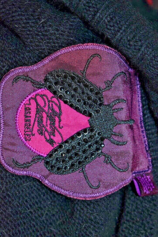 Twelve Black Viscose Beaded Jacket/Sweater Size Medium On Sale sn - Image 2 of 4