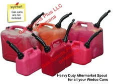 GAS CAN SPOUT AFTERMARKET WEDCO VERSAFLEX POURING NOZZLE +SPTCAP +GASKET +SCREEN