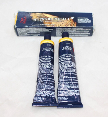 Lot of 3 Wella Koleston Perfect Me+ 10/97 Permanent Hair Color Cream 2 oz NEW