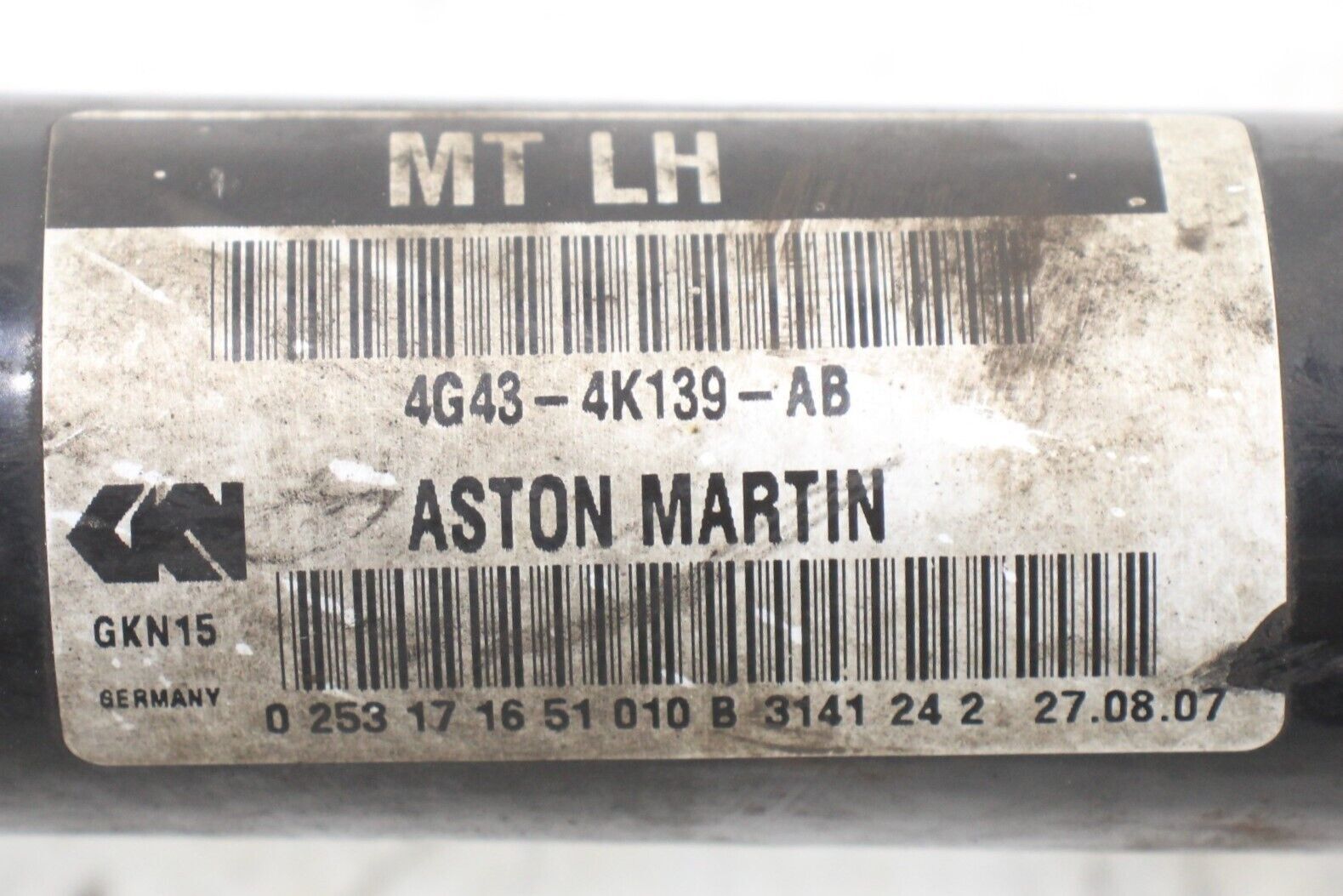 2007 - 2010 ASTON MARTIN V8 VANTAGE REAR LEFT SIDE AXLE SHAFT HALFSHAFT OEM