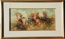 quadro cavalli gianni testa pittore