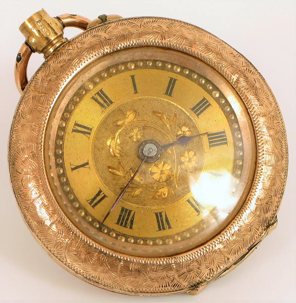 Gold pocket cheap watch engraved