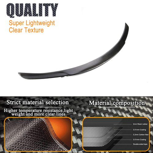 Carbon Heckspoiler Heckflügel Spoiler Lippe Passt Für Mercedes W205 C300 C43 - Bild 10 von 14