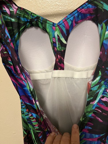 Maxine Of Hollywood Badeanzug 1-teilig Bauchkontrolle Raffung Mehrfarbig Blumen Damen - Bild 7 von 12