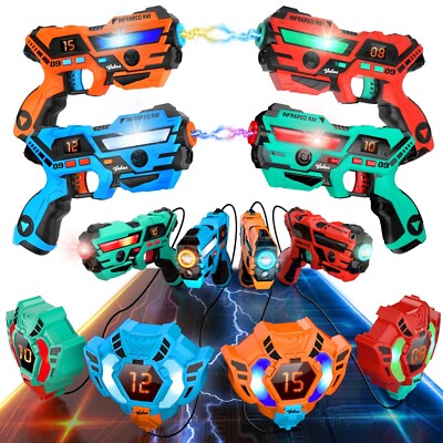 VATOS Real-time Data SYNC Laser Tag Set - Infrared Laser Tag Sets of 4 Guns 4...