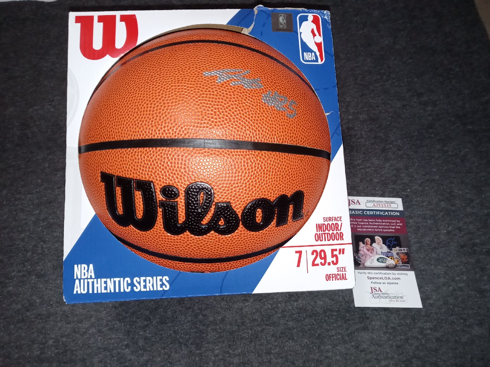 Taylor Hendricks Autographed Signed UCF Knights Wilson Basketball Jsa University of Central 