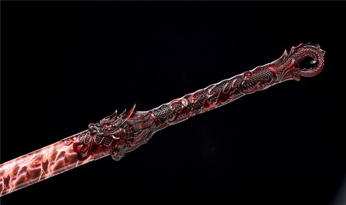 44''Red Dragon Broadsword 1095 Carbon Steel Chinese Tang Dao Functional Sword - Picture 4 of 14