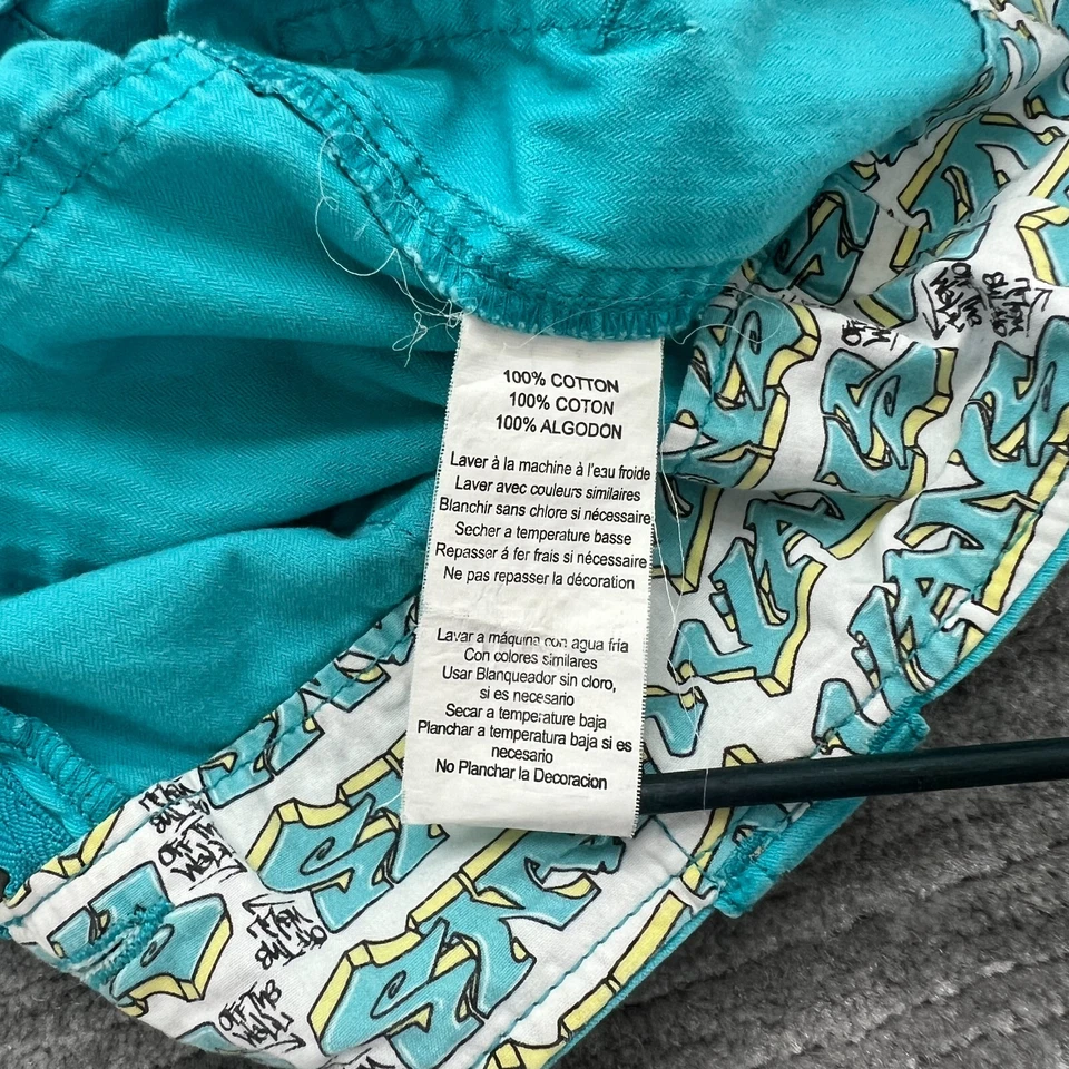 Pantalones Cortos VANS Talla 7 Mujer Fuera de la Pared Turquesa Foto 4 de 4