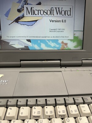 RARE VINTAGE Mint! Gateway 2000 Colorbook Laptop 1994 Full Setup