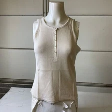 SPLENDID Bethany Henley Tank Top Women's Size XS Moonstone