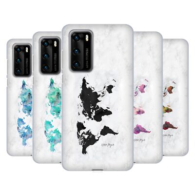 OFFICIAL NATURE MAGICK WORLD MAP ON MARBLE SOFT GEL CASE FOR HUAWEI PHONES 4