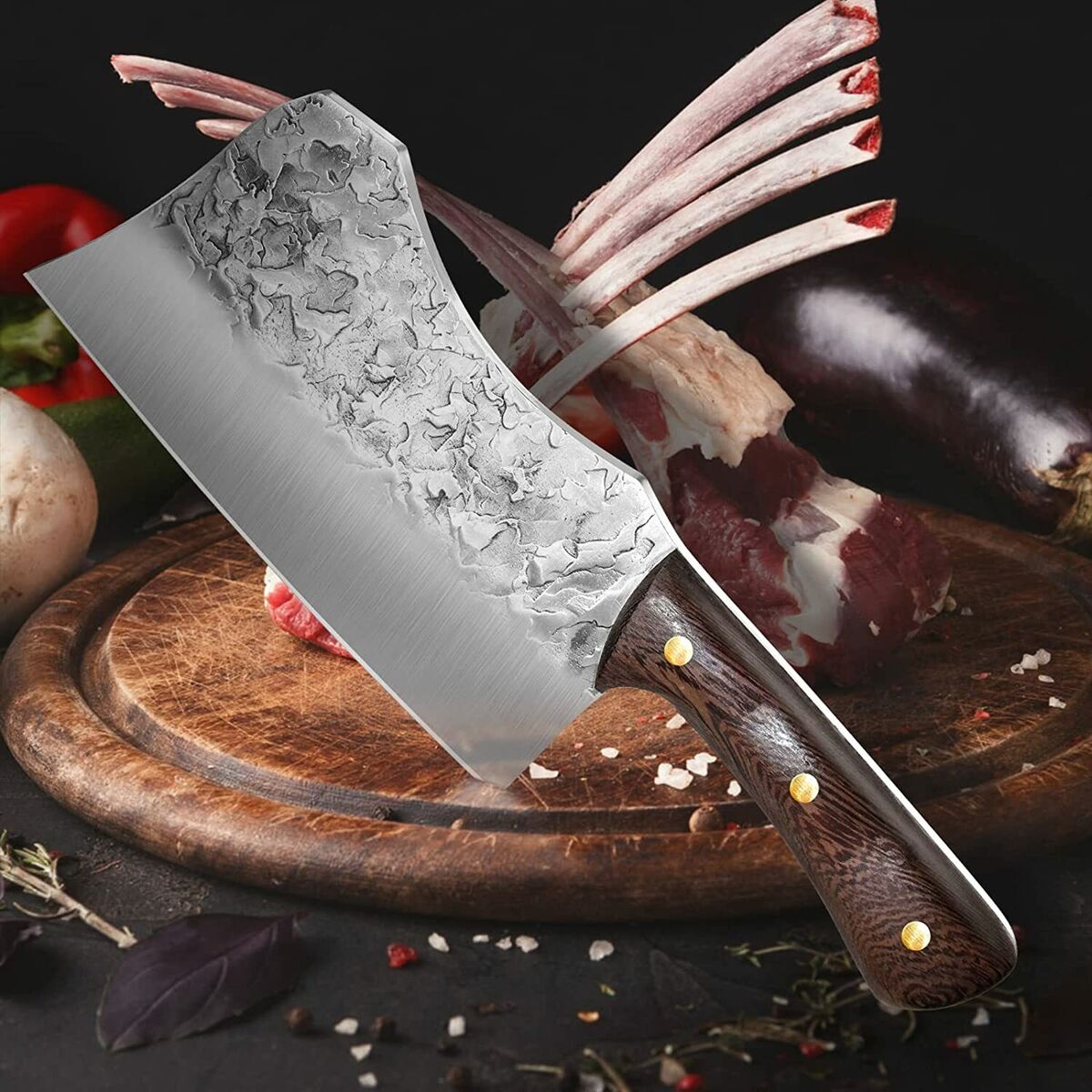7.5inch Heavy Duty Butcher Knife Bone Cutting Chopping Knife Meat