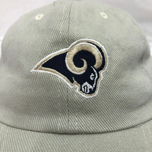 LOS ANGELES RAMS EMBROIDERED LOGO MENS BROWN/TAN ADJUSTABLE SNAPBACK CAP HAT 