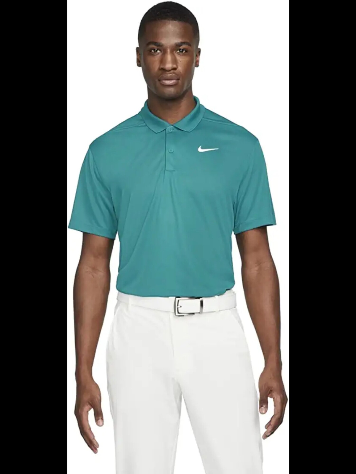 Мужская темно-бирюзовая рубашка с раздвинутым воротником и графическим логотипом NIKE M 8890₽