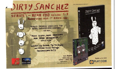 (VBKH) WERBUNG 5X9'' DIRTY SANCHEZ SERIE 1 REAR END DVD