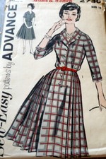 LOVELY VTG 1960s DRESS ADVANCE Sewing Pattern 12/32 FF