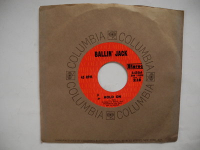 BALLIN' JACK Hold On / Ballin' The Jack 45 7'' single 1970 US EX  rock funk