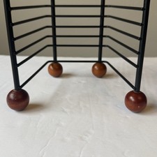 Lot Of 2 Wire Metal 12 CD Storage Rack Stand Holder Retro Atlantic Mini Tower 8”
